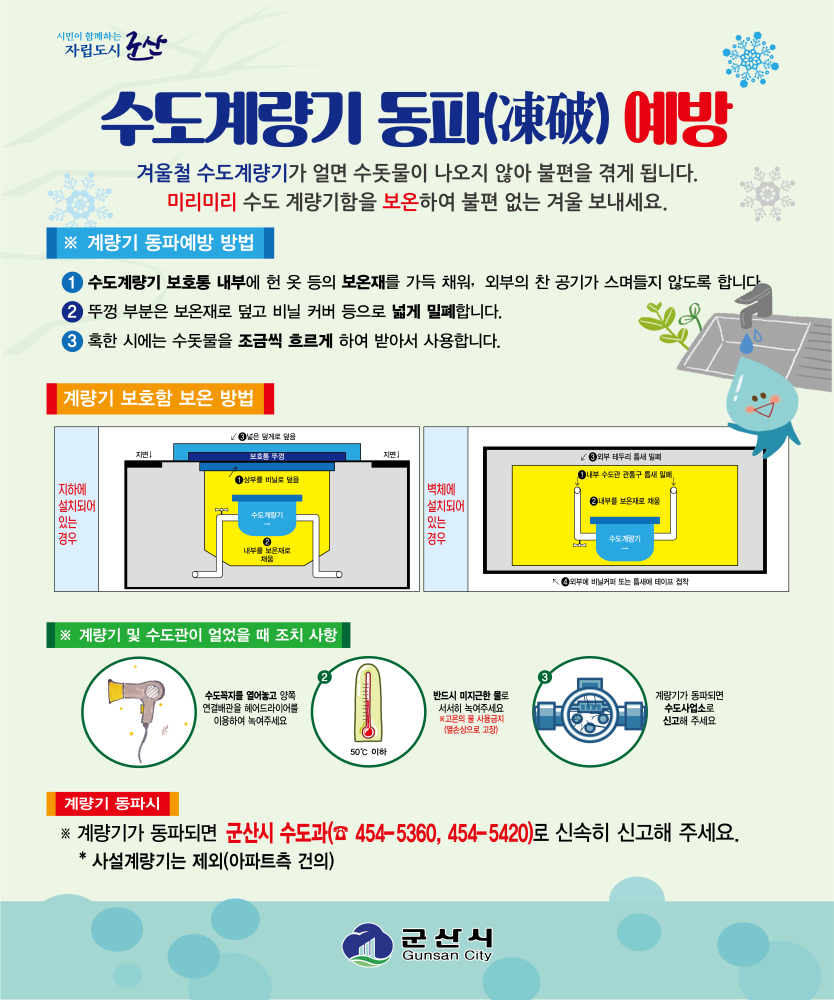 동파예방홍보안내문