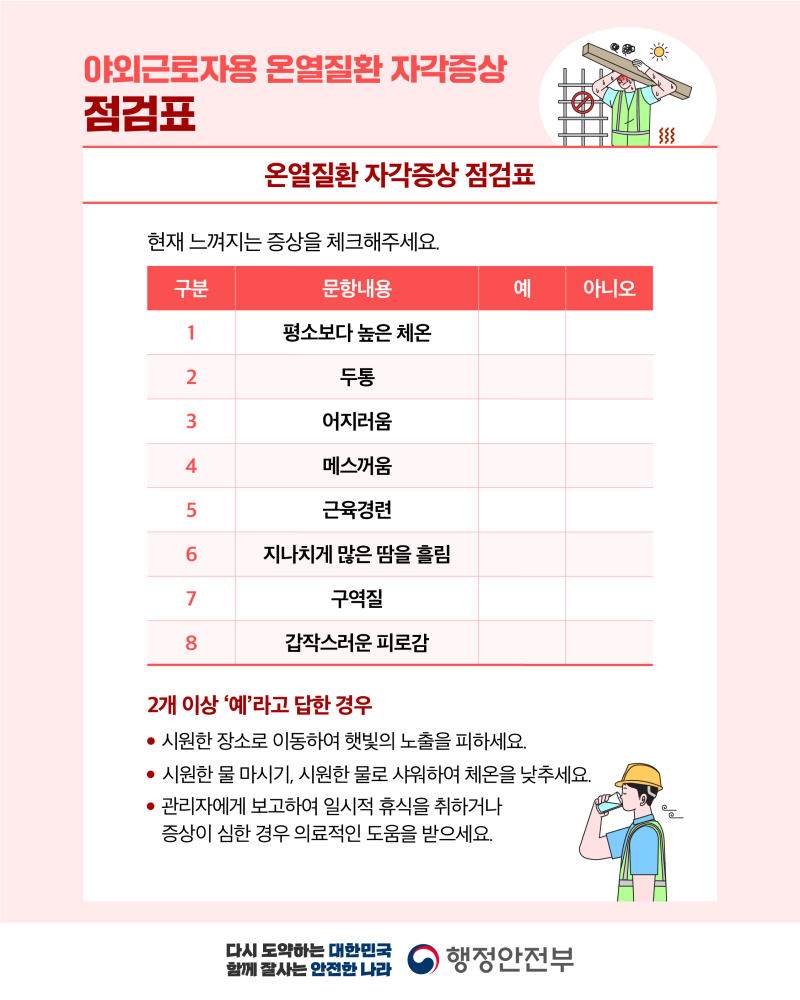 230620_야외근로자용온열질환자각증상점검표