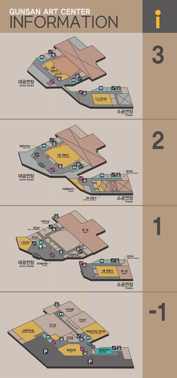 군산예술의전당 내부시설안내도