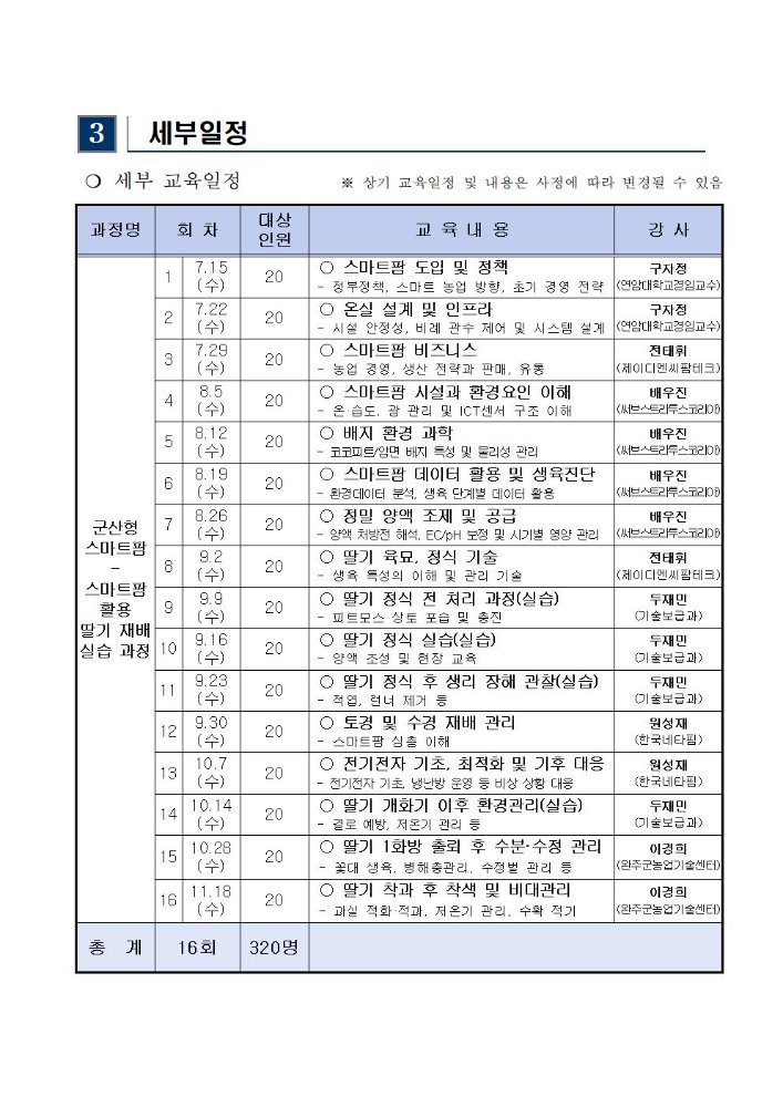2026년중장기농업인전문연수교육(공고)002