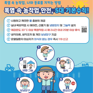 폭염 속 농작업 안전 5대 기본수칙